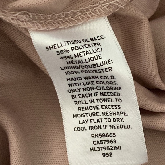 Chelsea28  Women’s Pink Peach Metallic Midi Dress size S - Picture 12 of 12